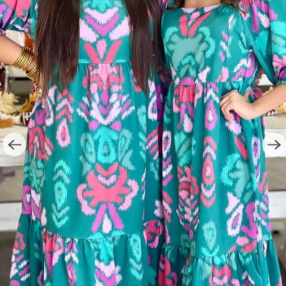 NWT Michelle McDowell Sunday Stroll - Teal - Taylor Dress Size Small - Picture 2 of 3